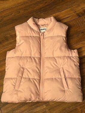 Girls Old Navy Blush Pink Quilted Puffer Vest